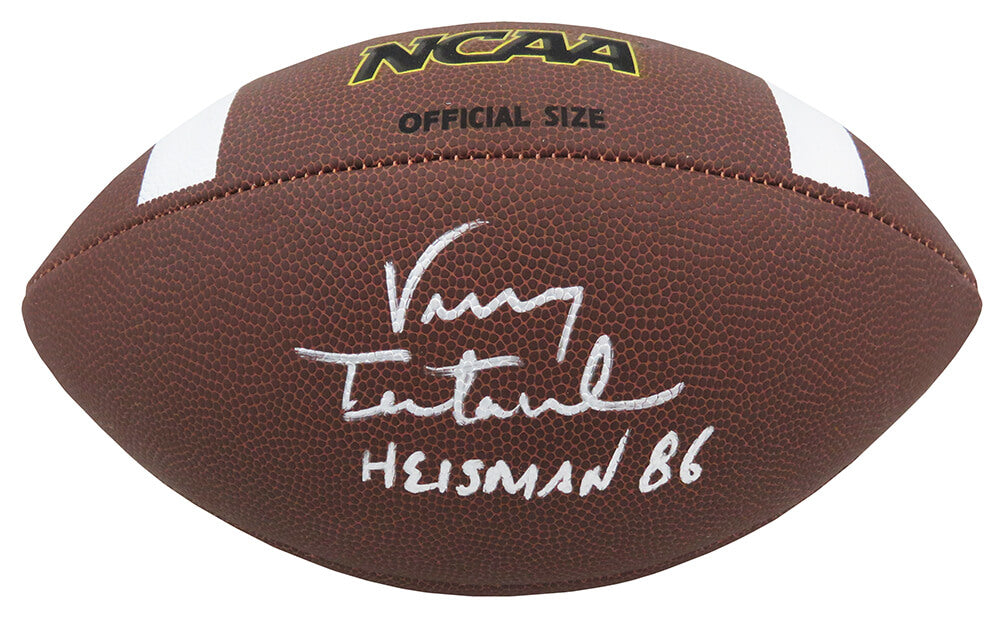 Vinny Testaverde Signed Wilson NCAA Composite Full Size Football w/Heisman'86 - TESFTB302 - Vinny Testaverde Signed Wilson NCAA Composite Full Size Football w/Heisman'86 product image