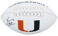 Vinny Testaverde Signed Miami Hurricanes White Logo Football - TESFTB303 - Vinny Testaverde Signed Miami Hurricanes White Logo Football product image
