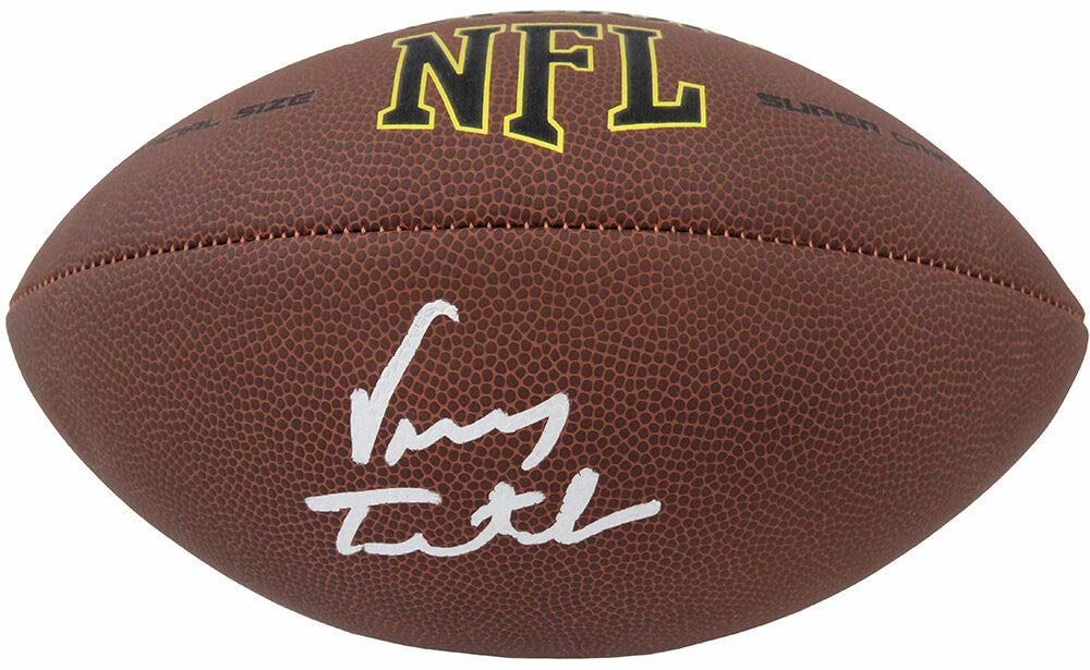 Vinny Testaverde Signed Wilson Super Grip Full Size NFL Football - TESFTB304 - Vinny Testaverde Signed Wilson Super Grip Full Size NFL Football product image