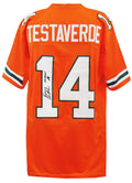 Vinny Testaverde Signed Custom Orange Throwback Jersey w/Heisman'86 - TESJRY300 - Vinny Testaverde Signed Custom Orange Throwback Jersey w/Heisman'86 product image