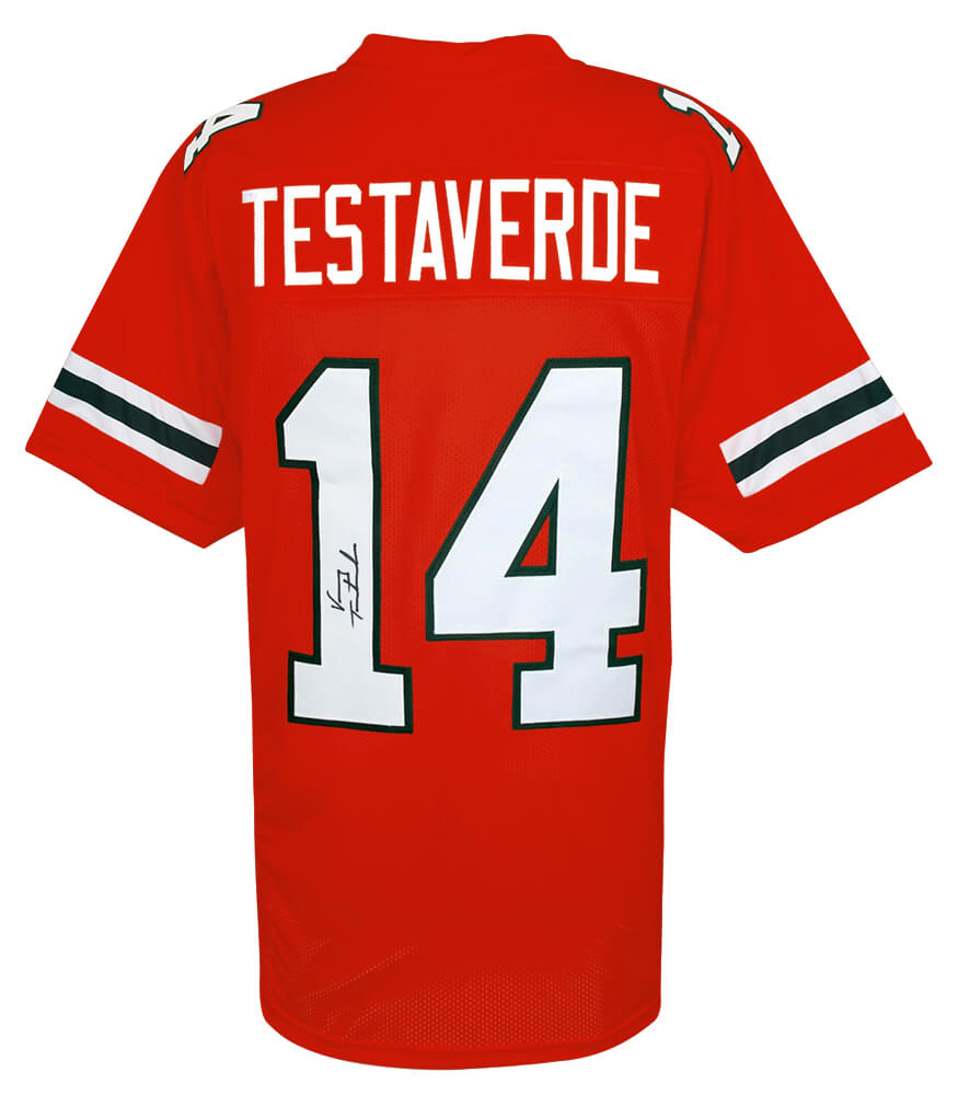 Vinny Testaverde Signed Orange Throwback Custom College Football Jersey - TESJRY304 - Vinny Testaverde Signed Orange Throwback Custom College Football Jersey product image