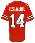 Vinny Testaverde Signed Orange Throwback Custom College Football Jersey w/Heisman 1986 - TESJRY305 - Vinny Testaverde Signed Orange Throwback Custom College Football Jersey w/Heisman 1986 product image