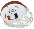 Vinny Testaverde Signed Miami Hurricanes Riddell Speed Mini Helmet - TESMIN304 - Vinny Testaverde Signed Miami Hurricanes Riddell Speed Mini Helmet product image