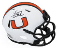 Vinny Testaverde Signed Miami Hurricanes Lunar Eclipse White Matte Riddell Speed Mini Helmet - TESMIN306 - Vinny Testaverde Signed Miami Hurricanes Lunar Eclipse White Matte Riddell Speed Mini Helmet product image