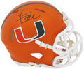 Vinny Testaverde Signed Miami Hurricanes FLASH Riddell Speed Mini Helmet (In Black) - TESMIN308 - Vinny Testaverde Signed Miami Hurricanes FLASH Riddell Speed Mini Helmet (In Black) product image