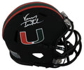 Vinny Testaverde Signed Miami Hurricanes Black Night Alternate Riddell Speed Mini Helmet - TESMIN310 - Vinny Testaverde Signed Miami Hurricanes Black Night Alternate Riddell Speed Mini Helmet product image