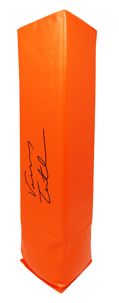 Vinny Testaverde Signed Orange Endzone Football Pylon - TESPYL300 - Vinny Testaverde Signed Orange Endzone Football Pylon product image