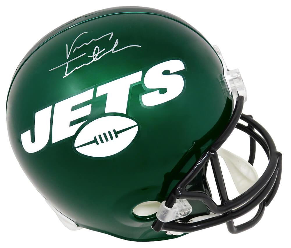 Vinny Testaverde Signed NY Jets Riddell Full Size Replica Helmet - TESREP305 - Vinny Testaverde Signed NY Jets Riddell Full Size Replica Helmet product image