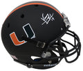 Vinny Testaverde Signed Miami Hurricanes Black Matte Schutt Full Size Replica Helmet - TESREP306 - Vinny Testaverde Signed Miami Hurricanes Black Matte Schutt Full Size Replica Helmet product image