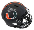 Vinny Testaverde Signed Miami Hurricanes Black Riddell Full Size Speed Replica Helmet w/Heisman'86 - TESREP307 - Vinny Testaverde Signed Miami Hurricanes Black Riddell Full Size Speed Replica Helmet w/Heisman'86 product image
