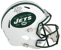 Vinny Testaverde Signed NY Jets White T/B Riddell Full Size Speed Replica Helmet w/Monday Night Miracle 10-23-00 - TESREP318 - Vinny Testaverde Signed NY Jets White T/B Riddell Full Size Speed Replica Helmet w/Monday Night Miracle 10-23-00 product image