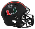 Vinny Testaverde Signed Miami Hurricanes Black Alternate Riddell Full Size Speed Replica Helmet w/Heisman'86 - TESREP321 - Vinny Testaverde Signed Miami Hurricanes Black Alternate Riddell Full Size Speed Replica Helmet w/Heisman'86 product image