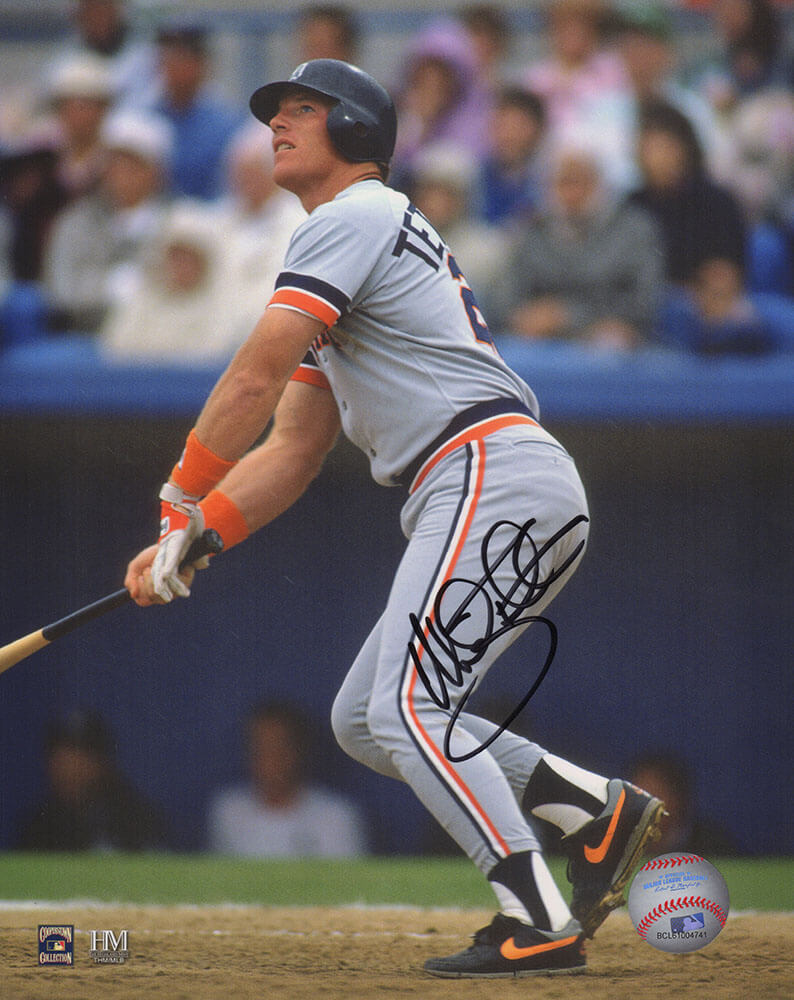 Mickey Tettleton Signed Detroit Tigers Hitting Action 8x10 Photo - TET08P100 - Mickey Tettleton Signed Detroit Tigers Hitting Action 8x10 Photo product image