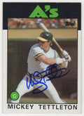 Mickey Tettleton Signed Oakland A's 1986 Topps Rookie Baseball Card #457 - TETCAR100 - Mickey Tettleton Signed Oakland A's 1986 Topps Rookie Baseball Card #457 product image