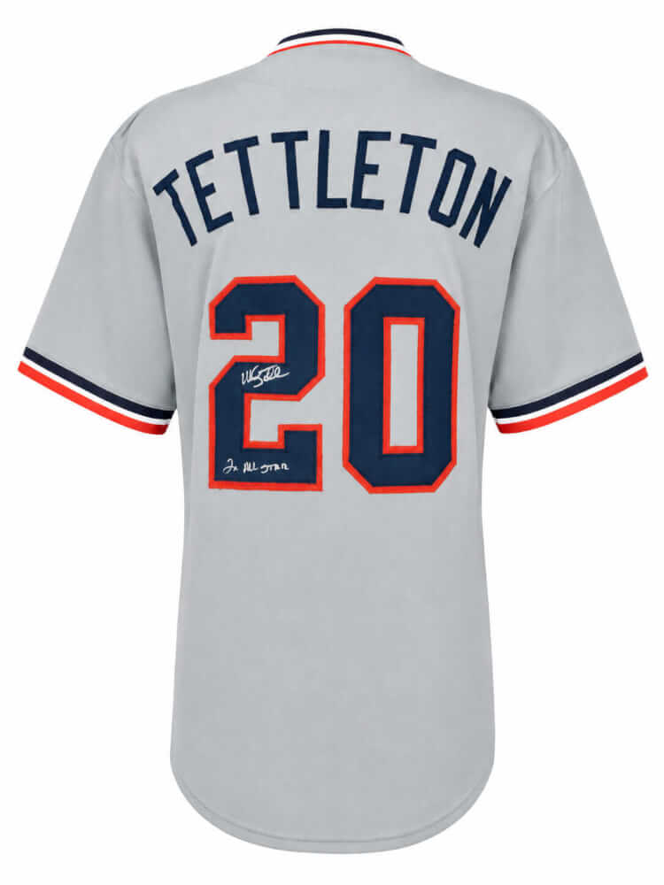 Mickey Tettleton Signed Gray Custom Baseball Jersey w/2x All Star - TETJRY100 - Mickey Tettleton Signed Gray Custom Baseball Jersey w/2x All Star product image
