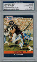 Tom Thayer Signed Bears 1990 Pro Set Rookie Card #448 PSA/DNA - THACAR300 - Tom Thayer Signed Bears 1990 Pro Set Rookie Card #448 PSA/DNA product image