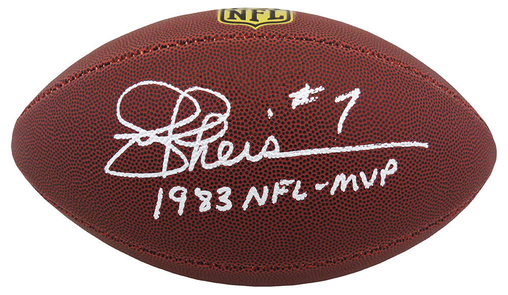 Joe Theismann Signed Wilson Tailgate Full Size NFL Football w/1983 NFL MVP - THEFTB303 - Joe Theismann Signed Wilson Tailgate Full Size NFL Football w/1983 NFL MVP product image