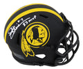 Joe Theismann Signed Washington Redskins Eclipse Black Matte Riddell Speed Mini Helmet w/83 MVP - THEMIN307 - Joe Theismann Signed Washington Redskins Eclipse Black Matte Riddell Speed Mini Helmet w/83 MVP product image