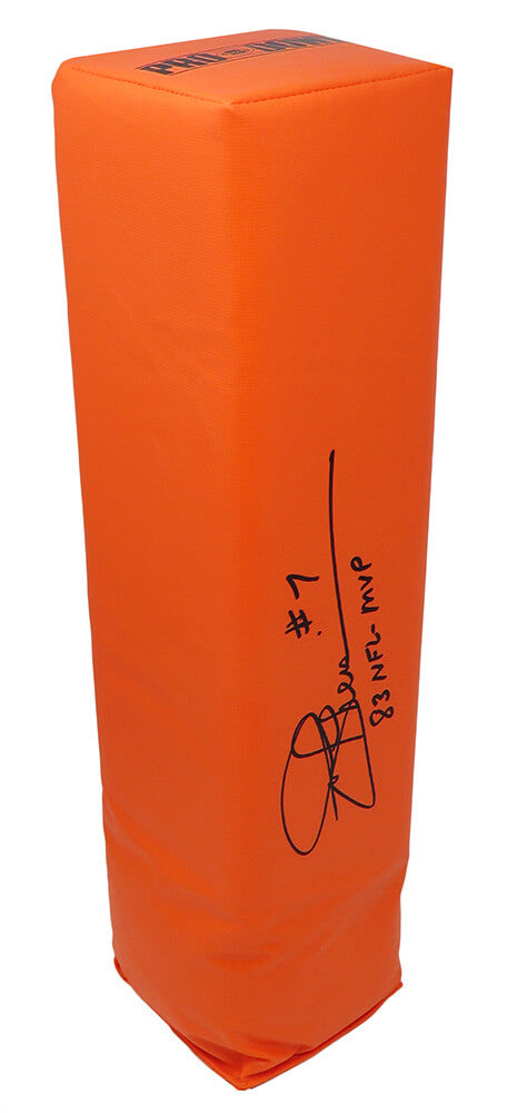 Joe Theismann Signed Orange Endzone Football Pylon w/83 NFL MVP - THEPYL300 - Joe Theismann Signed Orange Endzone Football Pylon w/83 NFL MVP product image
