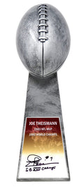 Joe Theismann Signed Football World Champion 15 Inch Silver Replica Trophy w/SB XVII Champs - THETRO300 - Joe Theismann Signed Football World Champion 15 Inch Silver Replica Trophy w/SB XVII Champs product image