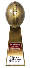 Joe Theismann Signed Football World Champion 15 Inch Gold Replica Trophy w/SB XVII Champs - THETRO301 - Joe Theismann Signed Football World Champion 15 Inch Gold Replica Trophy w/SB XVII Champs product image