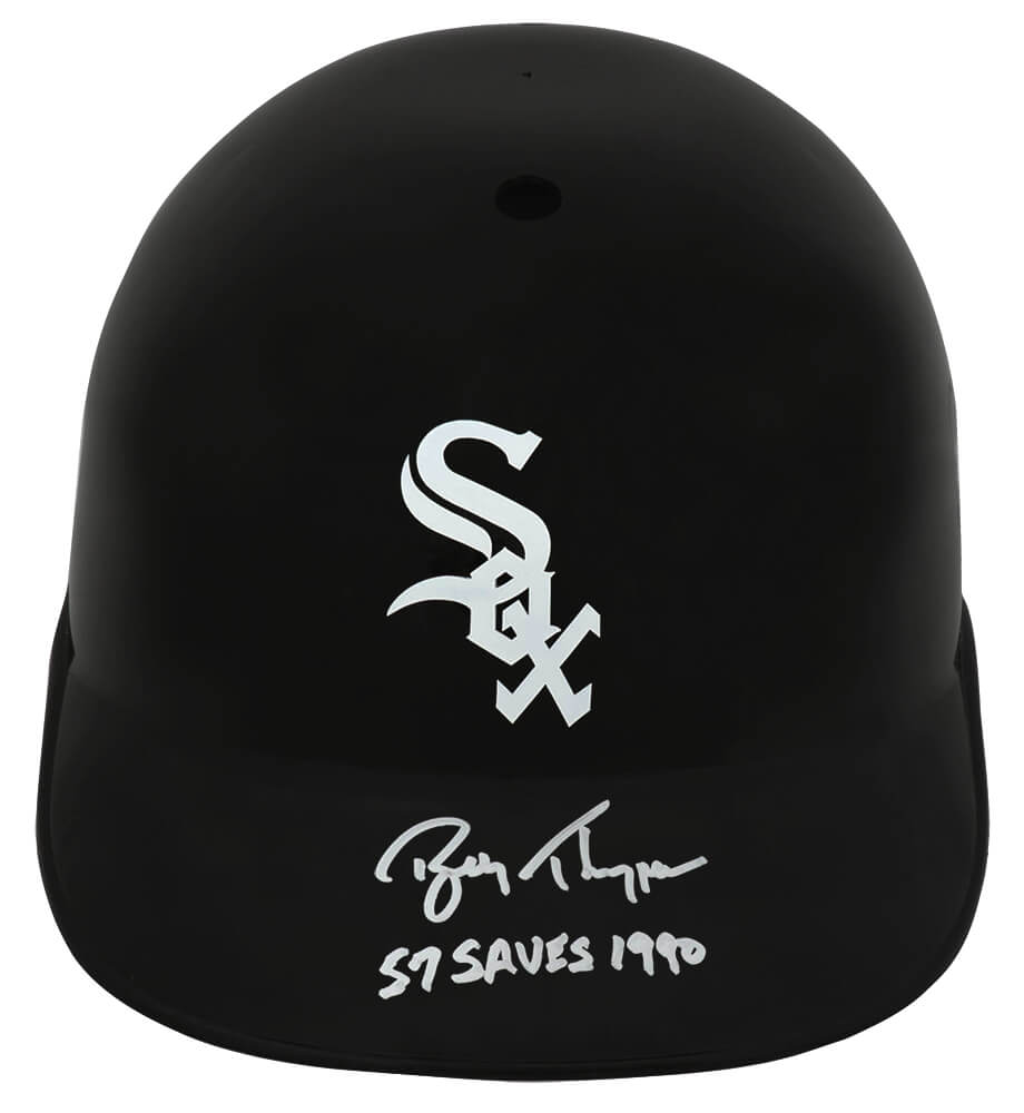 Bobby Thigpen Signed Chicago White Sox Souvenir Replica Batting Helmet w/57 Saves 1990 - THIBTH100 - Bobby Thigpen Signed Chicago White Sox Souvenir Replica Batting Helmet w/57 Saves 1990 product image