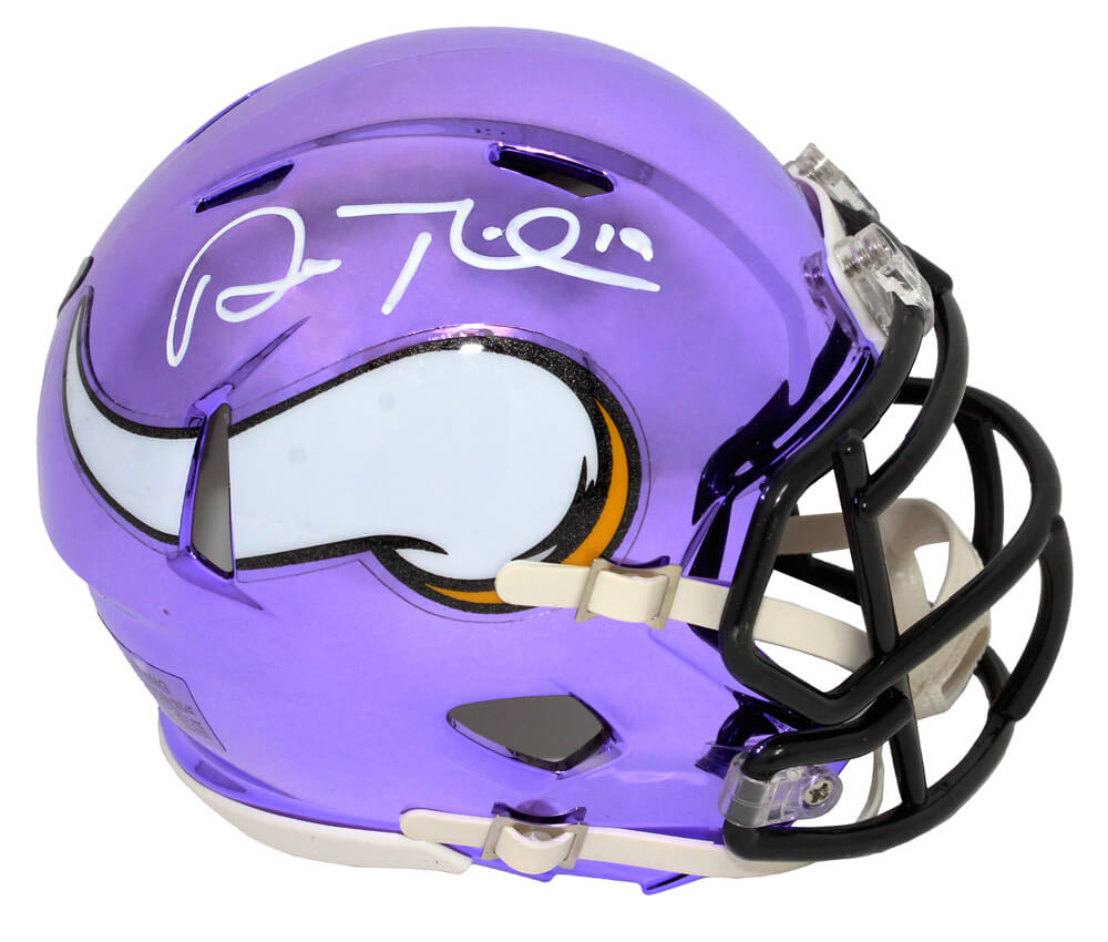 Adam Thielen Signed Minnesota Vikings Chrome Riddell Speed Mini Helmet - THIMIN301 - Adam Thielen Signed Minnesota Vikings Chrome Riddell Speed Mini Helmet product image