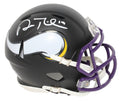 Adam Thielen Signed Minnesota Vikings Flat Black Matte Riddell Speed Mini Helmet - THIMIN302 - Adam Thielen Signed Minnesota Vikings Flat Black Matte Riddell Speed Mini Helmet product image