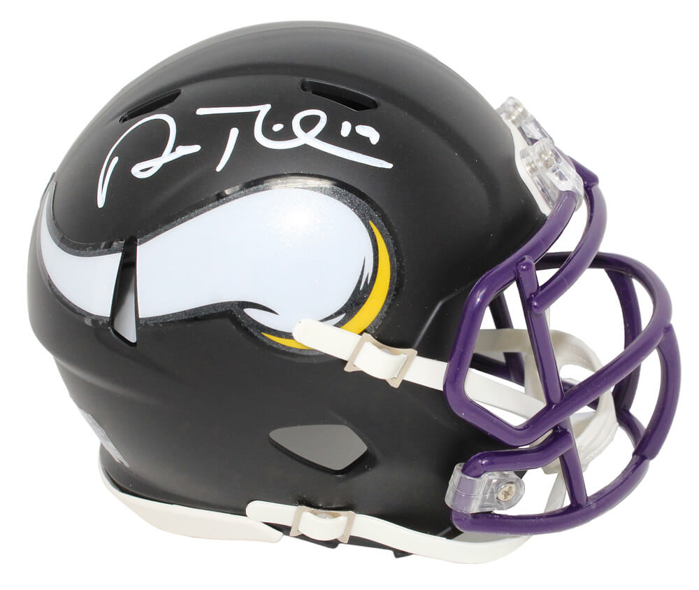 Adam Thielen Signed Minnesota Vikings Flat Black Matte Riddell Speed Mini Helmet - THIMIN302 - Adam Thielen Signed Minnesota Vikings Flat Black Matte Riddell Speed Mini Helmet product image