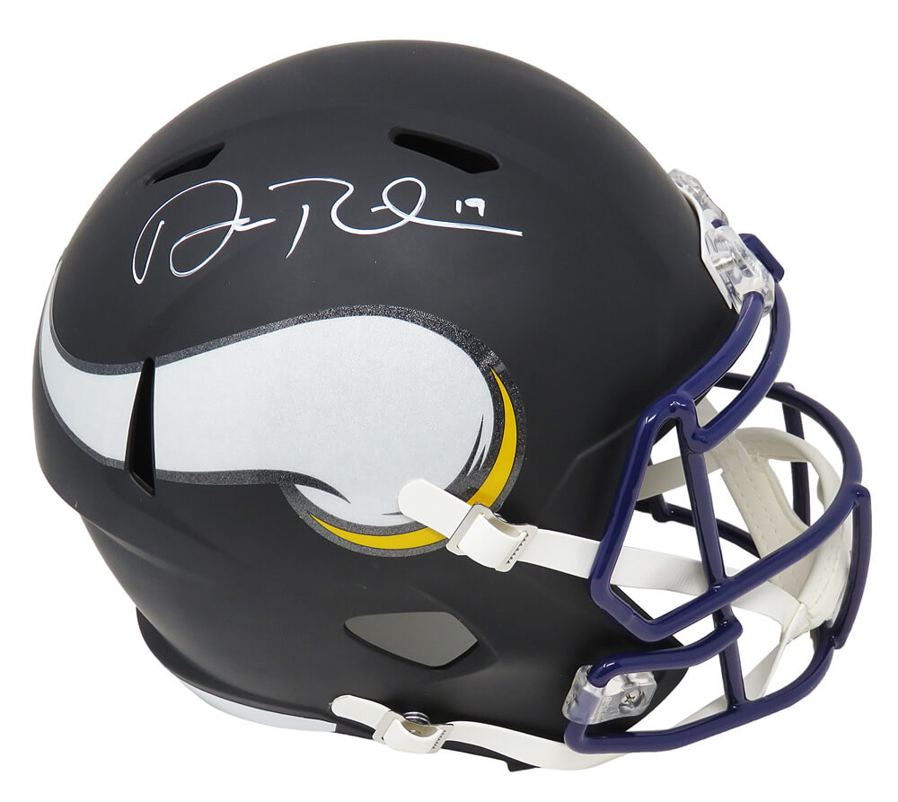 Adam Thielen Signed Minnesota Vikings Flat Black Matte Riddell Full Size Replica Helmet - THIREP301 - Adam Thielen Signed Minnesota Vikings Flat Black Matte Riddell Full Size Replica Helmet product image