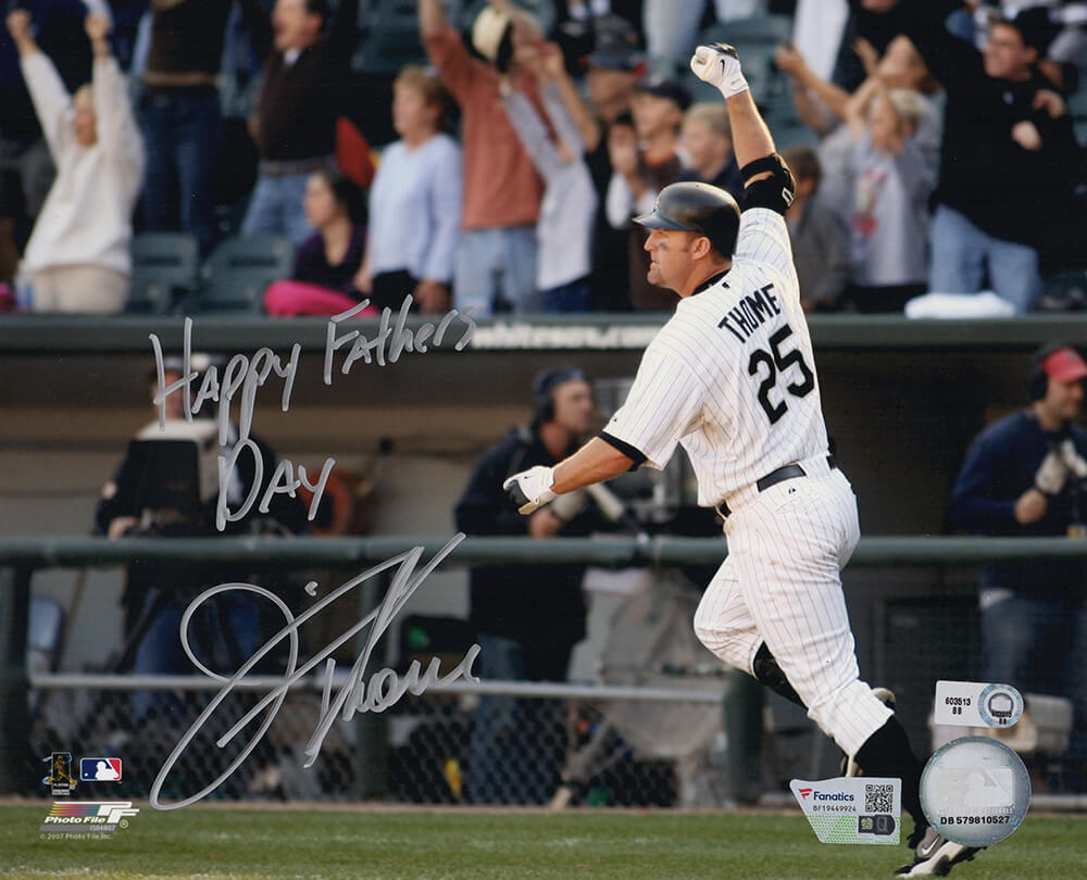 Jim Thome Signed Chicago White Sox 8x10 Photo w/Happy Father's Day - (Fanatics) - THO08P121 - Jim Thome Signed Chicago White Sox 8x10 Photo w/Happy Father's Day - (Fanatics) product image