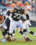 Joe Thomas Signed Cleveland Browns Action vs Bears 8x10 Photo (In Blue) - THO08P322 - Joe Thomas Signed Cleveland Browns Action vs Bears 8x10 Photo (In Blue) product image