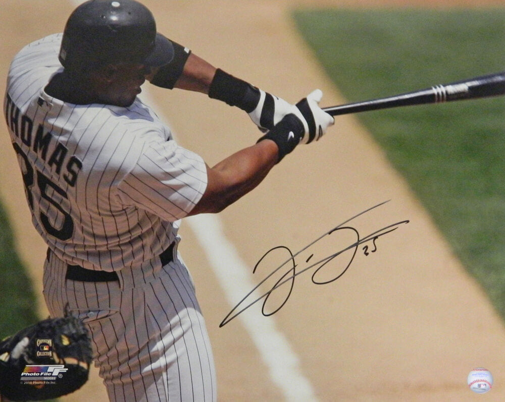 Frank Thomas Signed Chicago White Sox Swinging Close Up 16x20 Photo - THO16P108 - Frank Thomas Signed Chicago White Sox Swinging Close Up 16x20 Photo product image