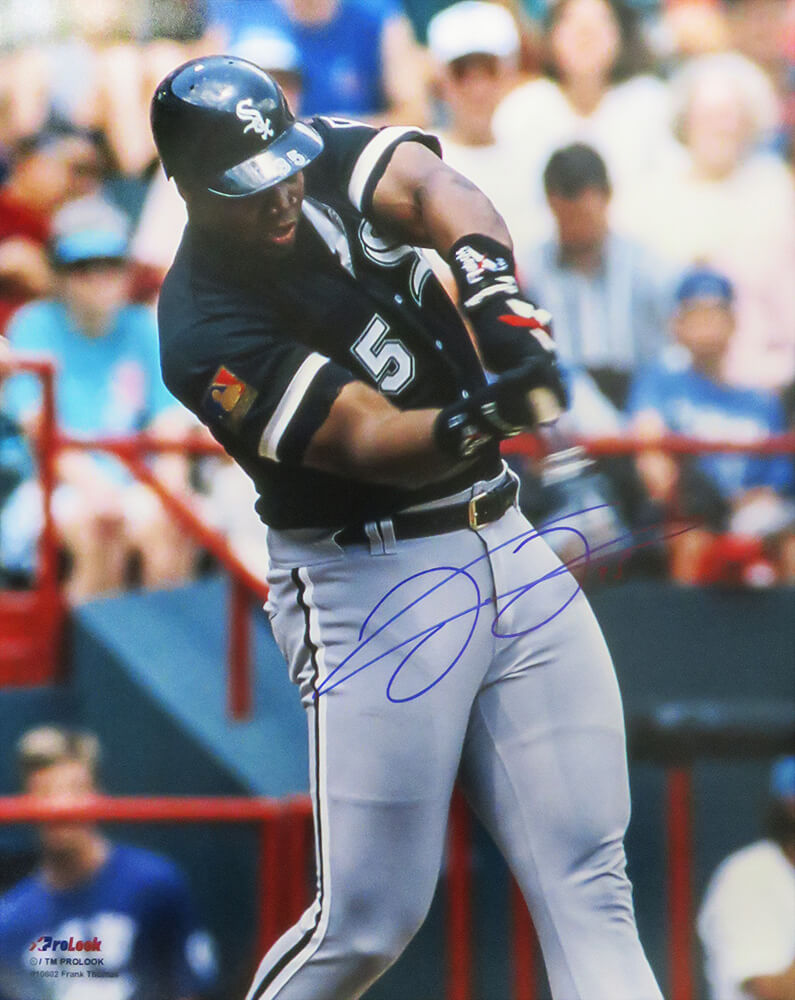 Frank Thomas Signed Chicago White Sox Swinging Close Up Action 16x20 Photo - THO16P110 - Frank Thomas Signed Chicago White Sox Swinging Close Up Action 16x20 Photo product image