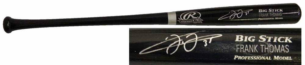 Frank Thomas Signed Rawlings Black Big Stick Name-Engraved Bat - THOBAT104 - Frank Thomas Signed Rawlings Black Big Stick Name-Engraved Bat product image