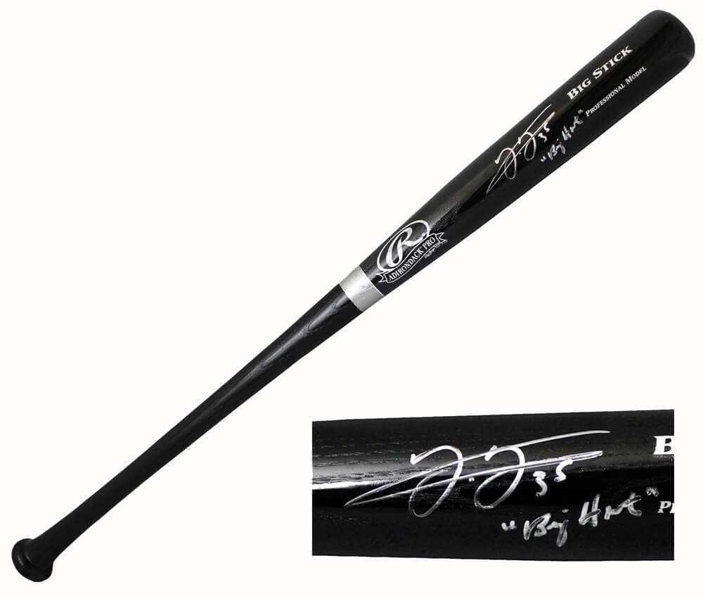 Frank Thomas Signed Rawlings Big Stick Black Baseball Bat w/Big Hurt - THOBAT112 - Frank Thomas Signed Rawlings Big Stick Black Baseball Bat w/Big Hurt product image