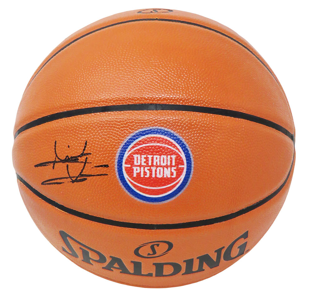 Isiah Thomas Signed Spalding Detroit Pistons Logo Game Series Replica NBA Basketball - THOBSK205 - Isiah Thomas Signed Spalding Detroit Pistons Logo Game Series Replica NBA Basketball product image