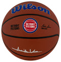 Isiah Thomas Signed Detroit Pistons Logo Wilson Alliance NBA Basketball - THOBSK209 - Isiah Thomas Signed Detroit Pistons Logo Wilson Alliance NBA Basketball product image