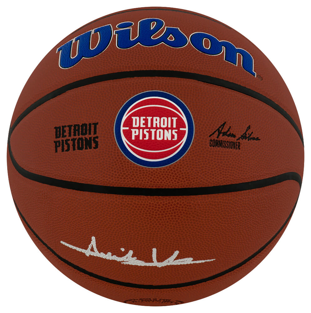 Isiah Thomas Signed Detroit Pistons Logo Wilson Alliance NBA Basketball - THOBSK209 - Isiah Thomas Signed Detroit Pistons Logo Wilson Alliance NBA Basketball product image