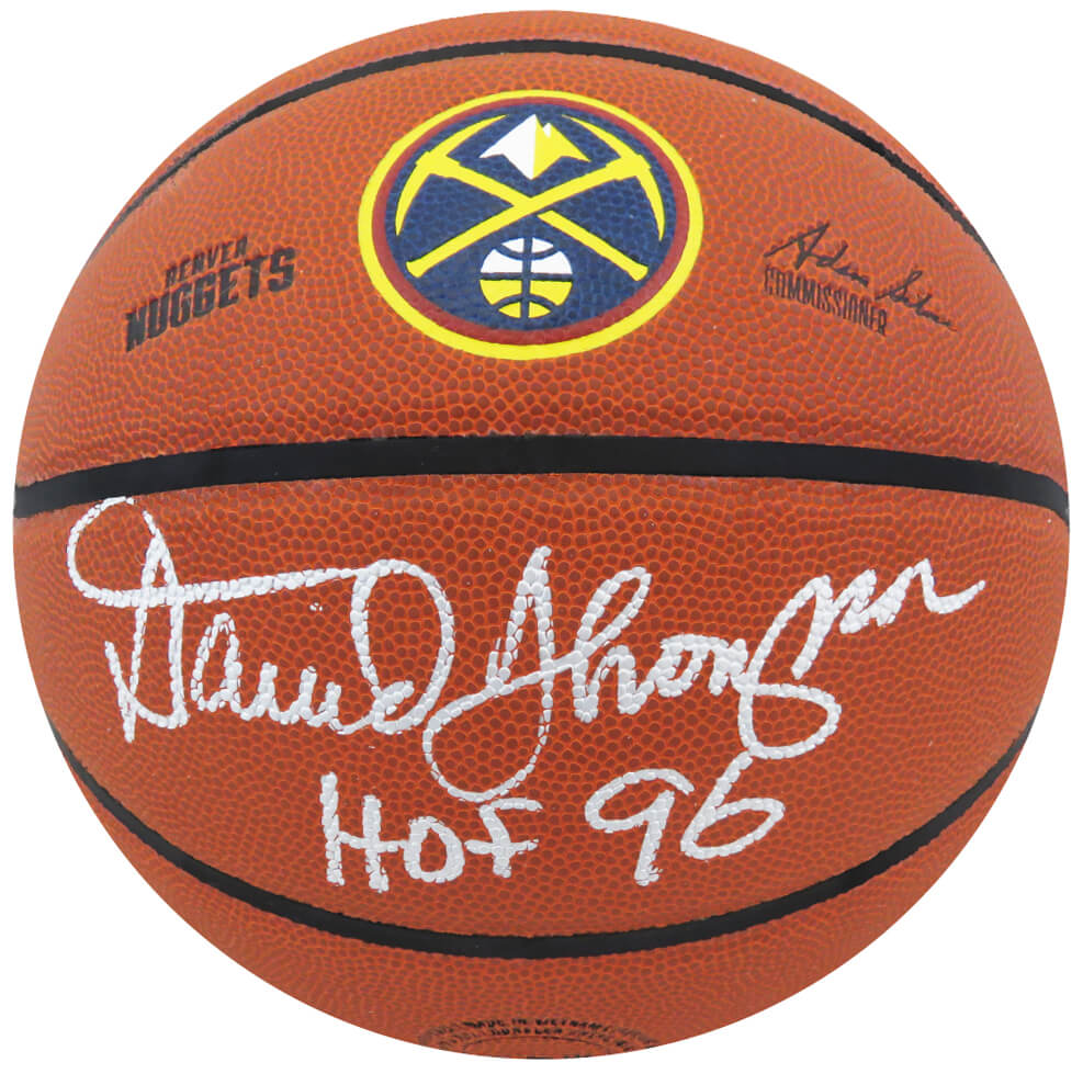 David Thompson Signed Wilson Denver Nuggets Logo NBA Basketball w/HOF'96 - THOBSK243 - David Thompson Signed Wilson Denver Nuggets Logo NBA Basketball w/HOF'96 product image