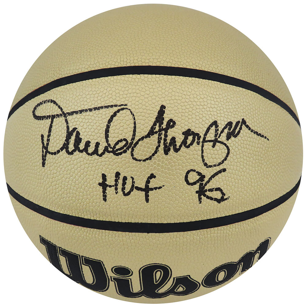 David Thompson Signed Wilson Gold NBA Basketball w/HOF'96 - THOBSK246 - David Thompson Signed Wilson Gold NBA Basketball w/HOF'96 product image