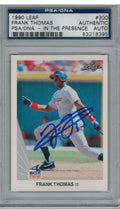 Frank Thomas Signed White Sox 1990 Leaf Rookie Card #300 PSA/DNA - THOCAR101 - Frank Thomas Signed White Sox 1990 Leaf Rookie Card #300 PSA/DNA product image