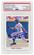 Frank Thomas Signed White Sox 1990 Leaf Rookie Card #300 (PSA/DNA Encapsulated) - THOCAR113 - Frank Thomas Signed White Sox 1990 Leaf Rookie Card #300 (PSA/DNA Encapsulated) product image