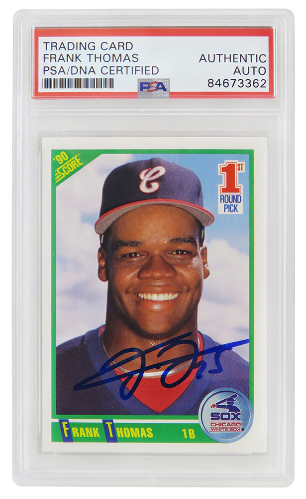 Frank Thomas Signed White Sox 1990 Score Rookie Card #663 (PSA/DNA Encapsulated) - THOCAR114 - Frank Thomas Signed White Sox 1990 Score Rookie Card #663 (PSA/DNA Encapsulated) product image