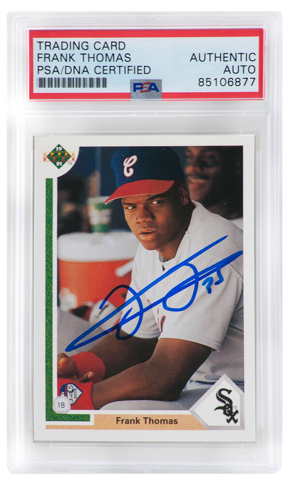 Frank Thomas Signed White Sox 1991 Upper Deck Baseball Card #246 - (PSA/DNA Encapsulated) - THOCAR118 - Frank Thomas Signed White Sox 1991 Upper Deck Baseball Card #246 - (PSA/DNA Encapsulated) product image