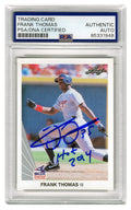 Frank Thomas Signed White Sox 1990 Leaf Rookie Baseball Card #300 w/HOF 2014 (PSA Encapsulated) - THOCAR121 - Frank Thomas Signed White Sox 1990 Leaf Rookie Baseball Card #300 w/HOF 2014 (PSA Encapsulated) product image