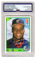 Frank Thomas Signed White Sox 1990 Score Rookie Baseball Card #663 w/HOF 2014 (PSA Encapsulated) - THOCAR122 - Frank Thomas Signed White Sox 1990 Score Rookie Baseball Card #663 w/HOF 2014 (PSA Encapsulated) product image