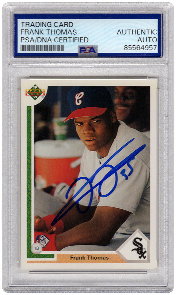 Frank Thomas Signed Chicago White Sox 1991 Upper Deck Baseball Card #246 - (PSA/DNA Encapsulated) - THOCAR124 - Frank Thomas Signed Chicago White Sox 1991 Upper Deck Baseball Card #246 - (PSA/DNA Encapsulated) product image