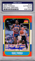 Isiah Thomas Signed Detroit Pistons 1986 Fleer Rookie Card #109 PSA/DNA - THOCAR200 - Isiah Thomas Signed Detroit Pistons 1986 Fleer Rookie Card #109 PSA/DNA product image