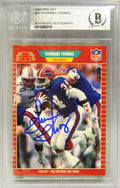 Thurman Thomas Signed Bills 1989 Score Rookie Card #211 (Beckett Encapsulated) - THOCAR301 - Thurman Thomas Signed Bills 1989 Score Rookie Card #211 (Beckett Encapsulated) product image